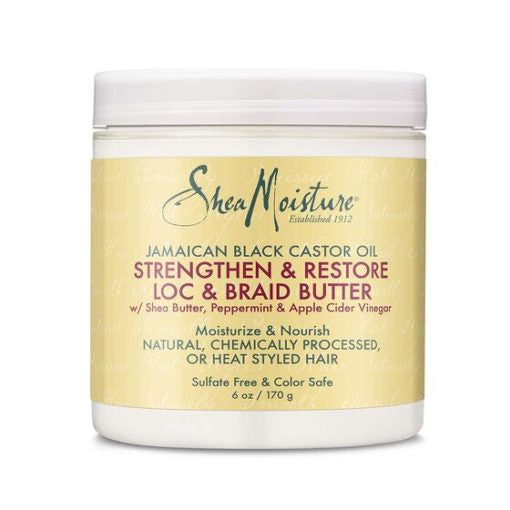 Shea Moisture Jamaican Black Castor Oil Strengthen & Restore Lock & Braid Butter 6oz