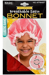 M477AST Kids Coloured Satin Bonnet
