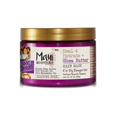 Maui Moisture Heal + Hydrate Shea Butter Hair Mask for Damaged Hair 12oz