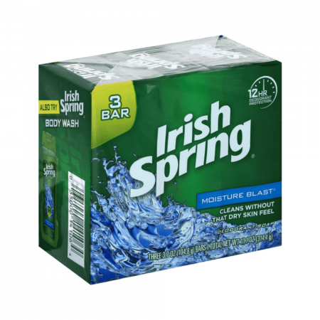 Irish Spring Moisture Blast with Hydrabeads Bar Soap ( Pack of 3)