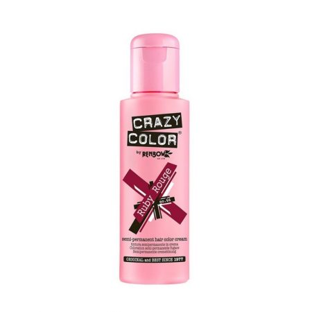 Crazy Color Semi Permanent Hair Colour Cream Ruby Rouge 100ml