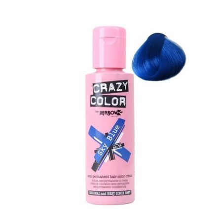 Crazy Color Semi Permanent Hair Colour Cream Sky Blue 100ml