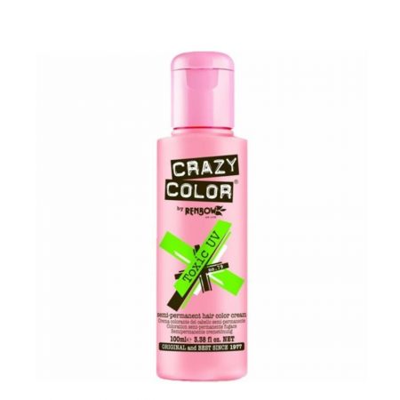 Crazy Color Semi Permanent Hair Colour Cream Toxic UV 100ml