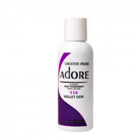 Adore Violet Gem 114 Semi-Permanent Hair Colour 4oz