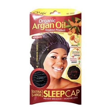 Magic 3002BLA Extra-Large Argan Sleep Cap (Black)