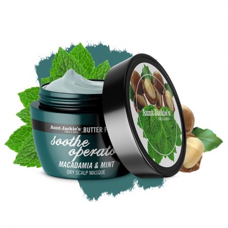 Aunt Jackies Butter Fusions Soothe Operator Macadamia & Mint Dry Scalp Conditioning Masque 8oz