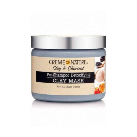 Creme Of Nature Clay & Charcoal Pree - Shampoo Detoxifying Clay Mask 11.5oz