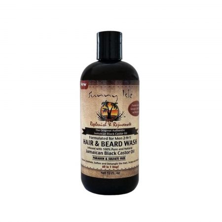 Sunny Isle Jamaican Black Castor Oil Formulated for Men 2-n-1 Hair and Beard Wash 12oz