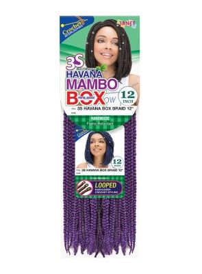 Janet Collection 3S Havana Box Braid 12" Crochet Hair