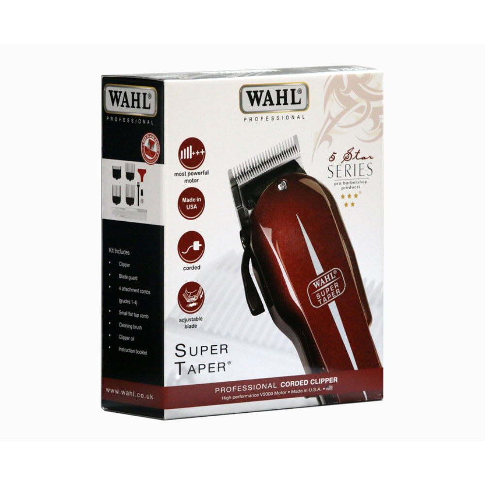 Wahl USA Chrome Pro Corded Clipper Complete Haircutting Kit for Men Powerful Total Hair Clipping, Beard Trimming, ＆ Grooming Model 79524-2501