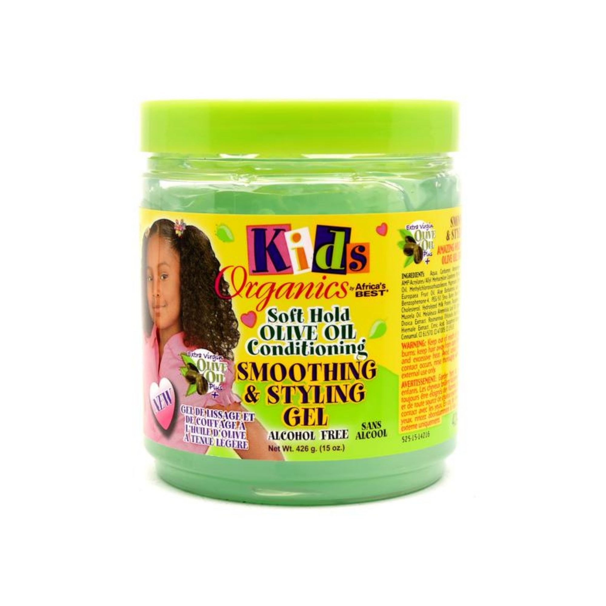 Africas Best Kids Originals Soft Hold Olive Oil Conditioning Smoothing & Styling  Gel 15oz - Hairglo