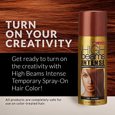 High Beams Intense Temporary Spray On Hair Colour Auburn 80ml
