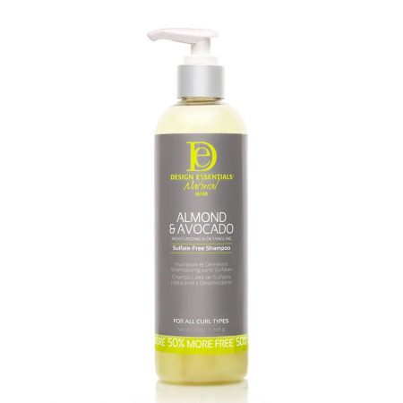 Design Essentials Almond & Avocado Moisturising & Detangling Sulphate Free Shampoo 12oz