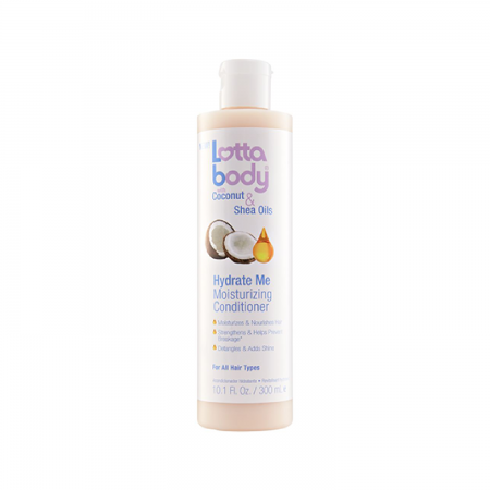 LottaBody Coconut & Shea Oils Hydrate Me Conditioner 10z