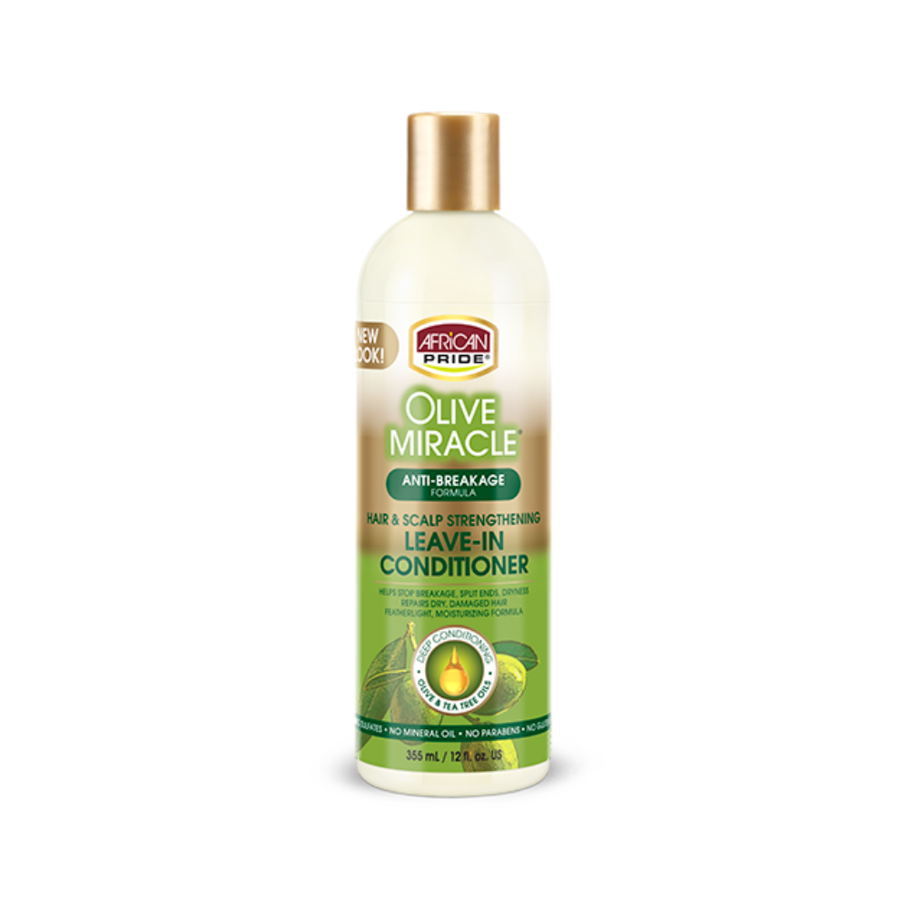 African Pride Olive Miracle Anti-Breakage Hair & Scalp Strengthening Leave-In Conditioner 12oz