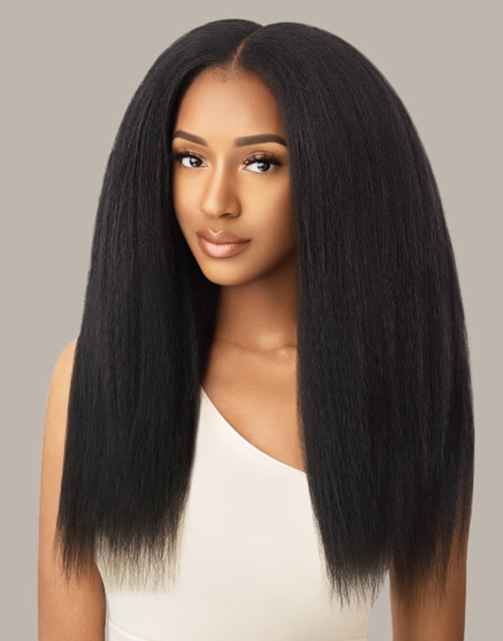 Outre Big Beautiful Hair Kinky-Straight Human Hair Clip-In 18''
