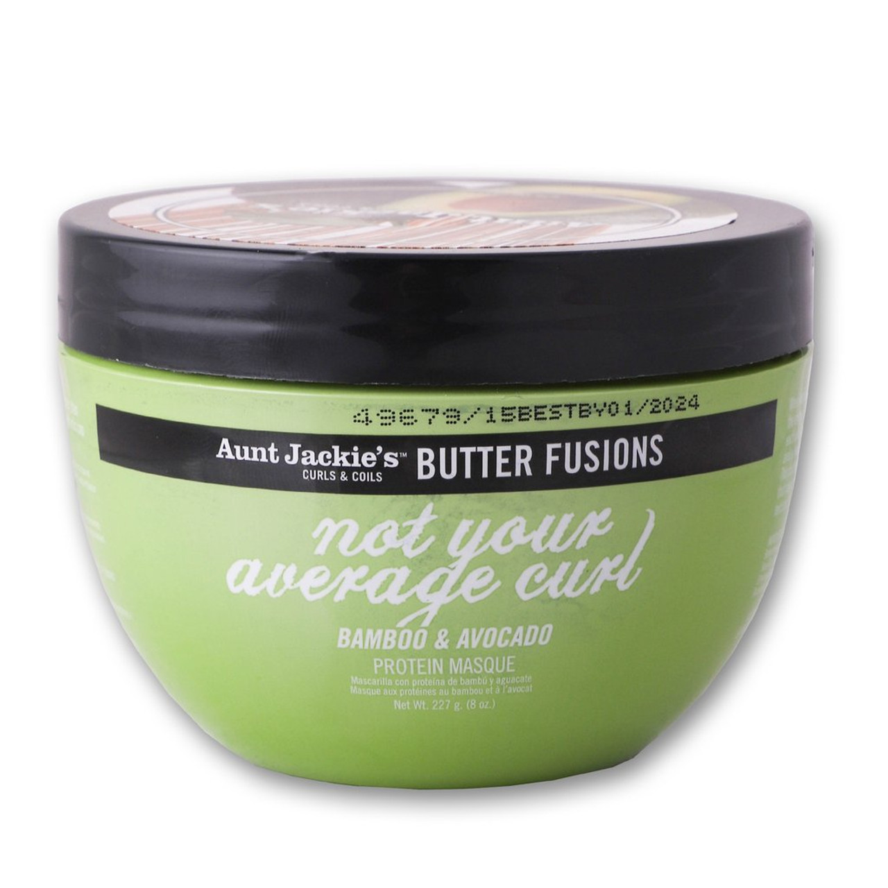 Aunt Jackies Butter Fusions Bamboo & Avocado Not Your Average Curl Protein Masque 8oz