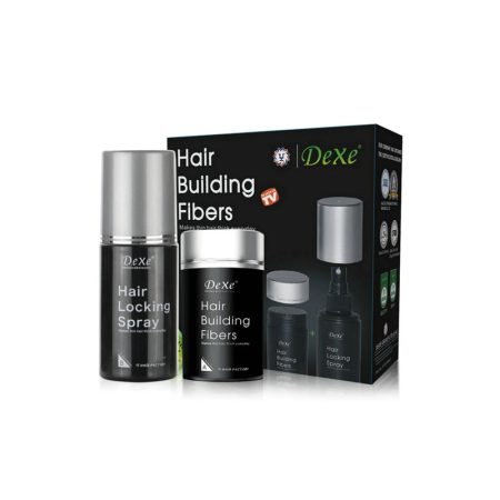 deXe Hair Building Fibers & Lock Spray Set