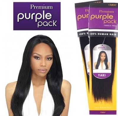 Outre Premium Purple Pack 100% Yaki Human Hair