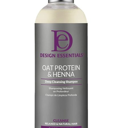 Design Essentials Oat Protein & Henna Fuller, Thicker, Stronger Deep Cleansing Shampoo 8oz
