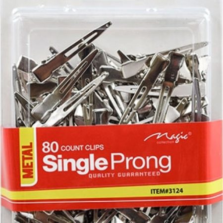 3124 80 Count Metal Single Prong Clips